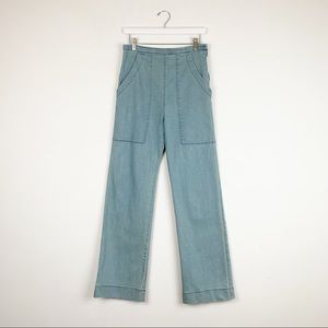 PRAIRIE UNDERGROUND YR Arrow Wide Leg Jeans High Rise Light Wash SIZE M
